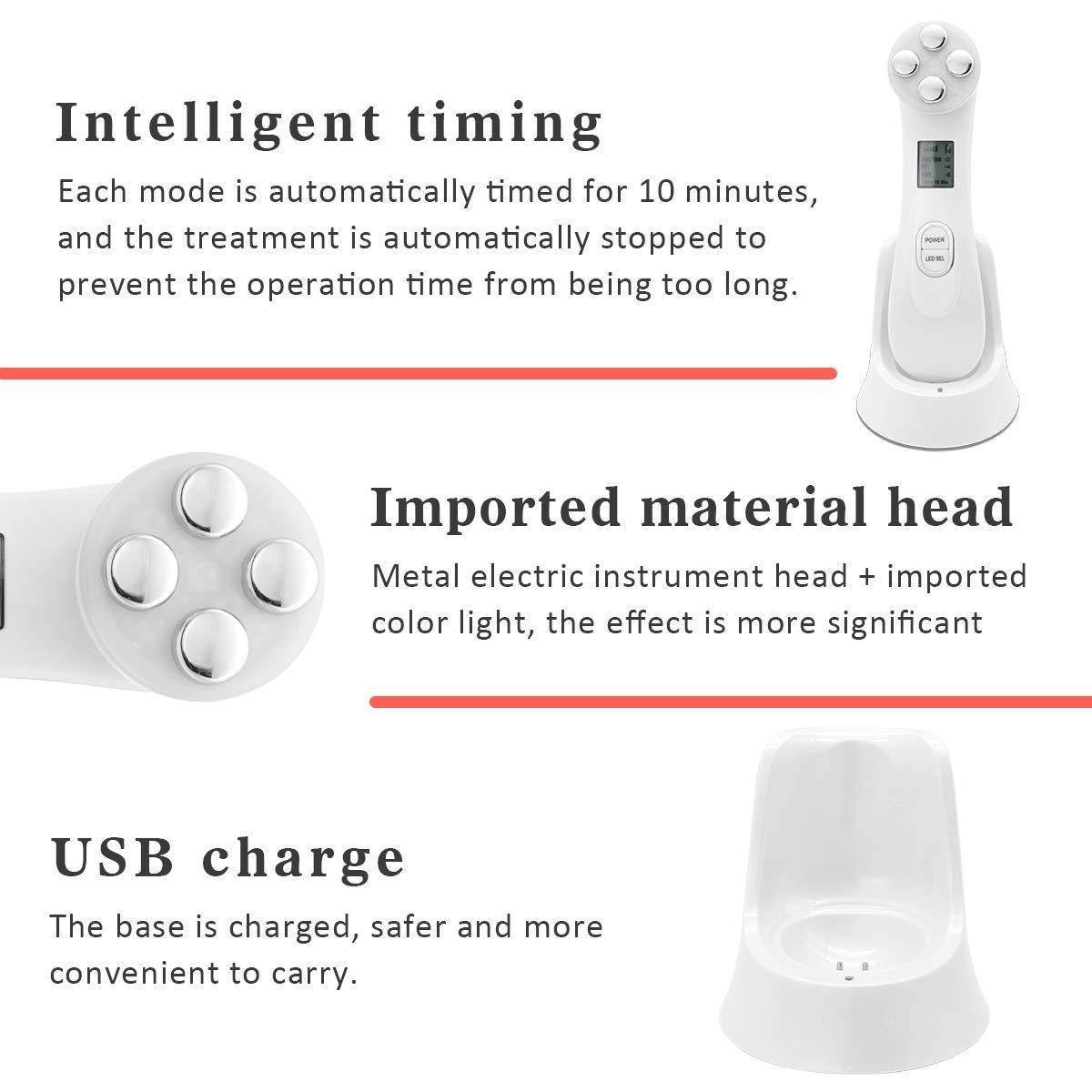 Portable Home Use Facial Care Multifunctional Skin Tightening EMS Led Therapy Multifunctional RF Beauty Device