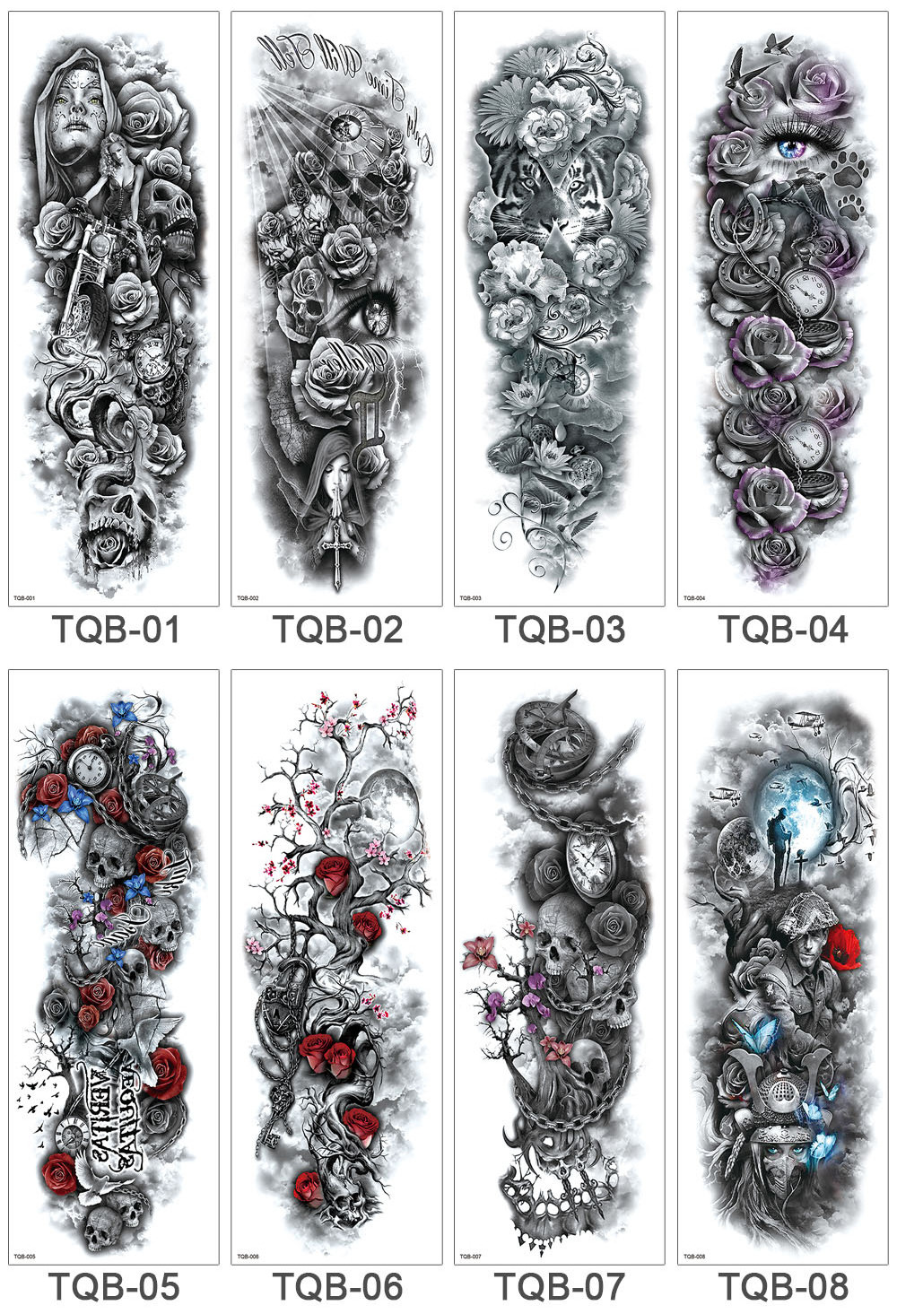 Wholesale New Cool Sleeve Designs Long Lasting Temporary Body Art Full Arm Tattoo Men