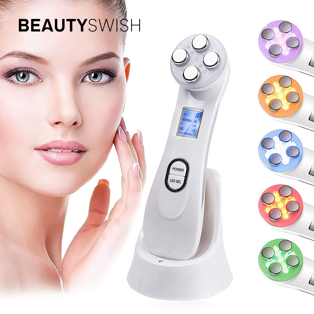 Portable Home Use Facial Care Multifunctional Skin Tightening EMS Led Therapy Multifunctional RF Beauty Device