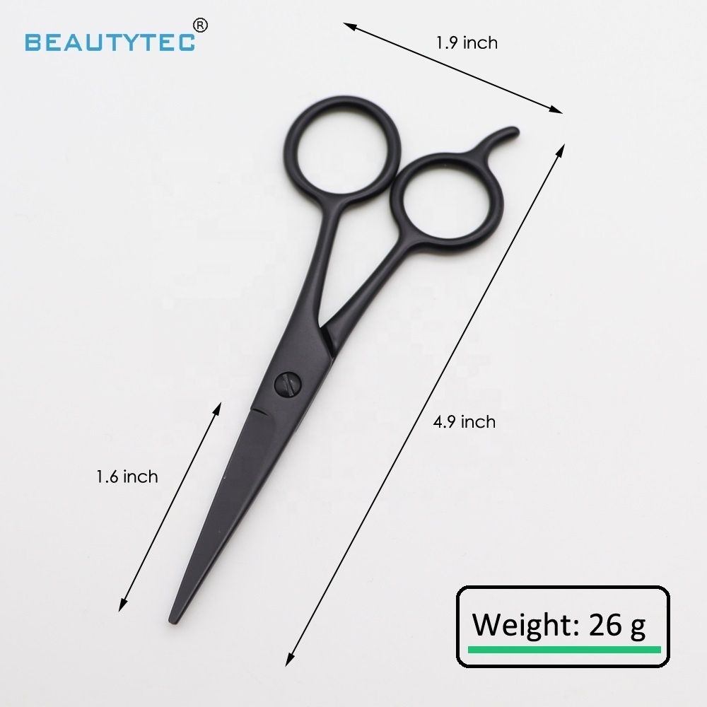 Black Beard Stainless Steel Eyebrow Nose Hair Hairdressing Mustache Scissors