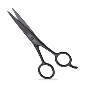 Black Beard Stainless Steel Eyebrow Nose Hair Hairdressing Mustache Scissors