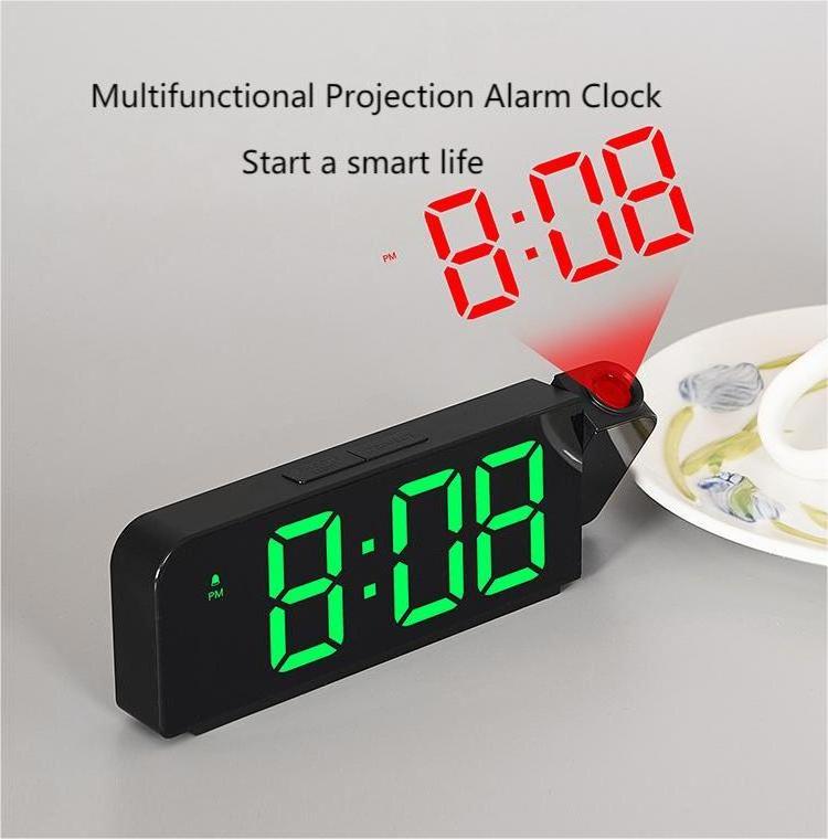 cross-border new simple, projection alarm clock LED large font display electronic clock digital alarm clock with temperature/