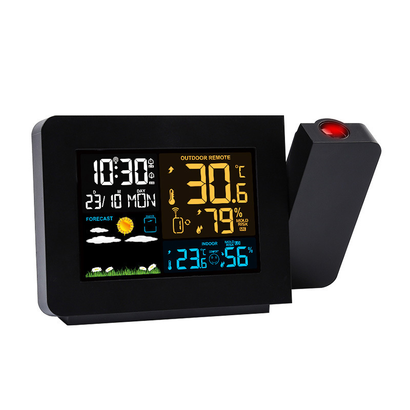 intelligent wireless wifi clock, weather forecast electronic display weather station barometer temperature and humidity/