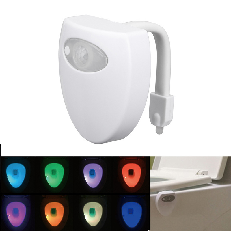 Smart Motion Sensor Toilet Seat Night Light 16 Colors Waterproof Backlight For Toilet Bowl LED Luminaria Lamp WC Toilet Light