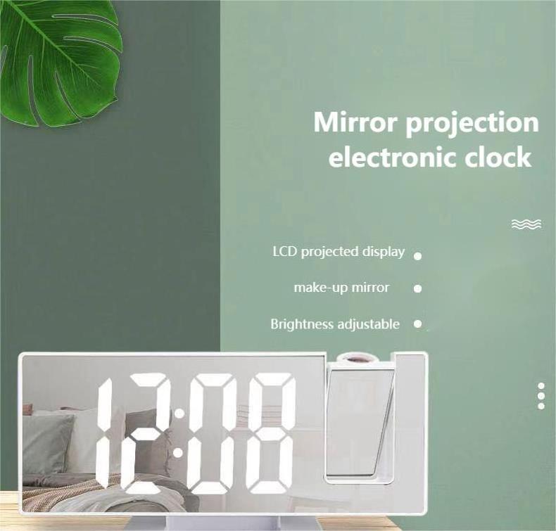 For Bedrooms With Weather Station Wireless Indoor Outdoor Thermometer Temperature Humidity Monitor Projection Alarm Clock