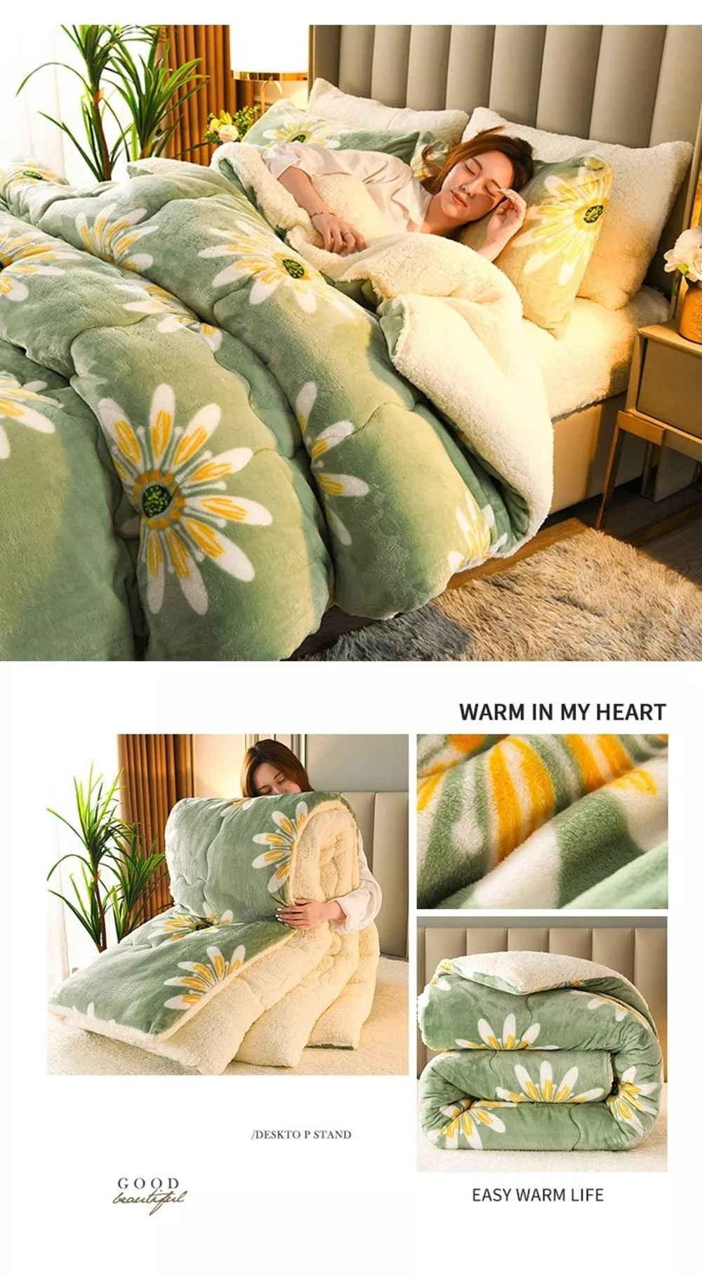 Nordic elastic knitting sofas, cover dustproof and non-slip Long staple cotton bedding set/