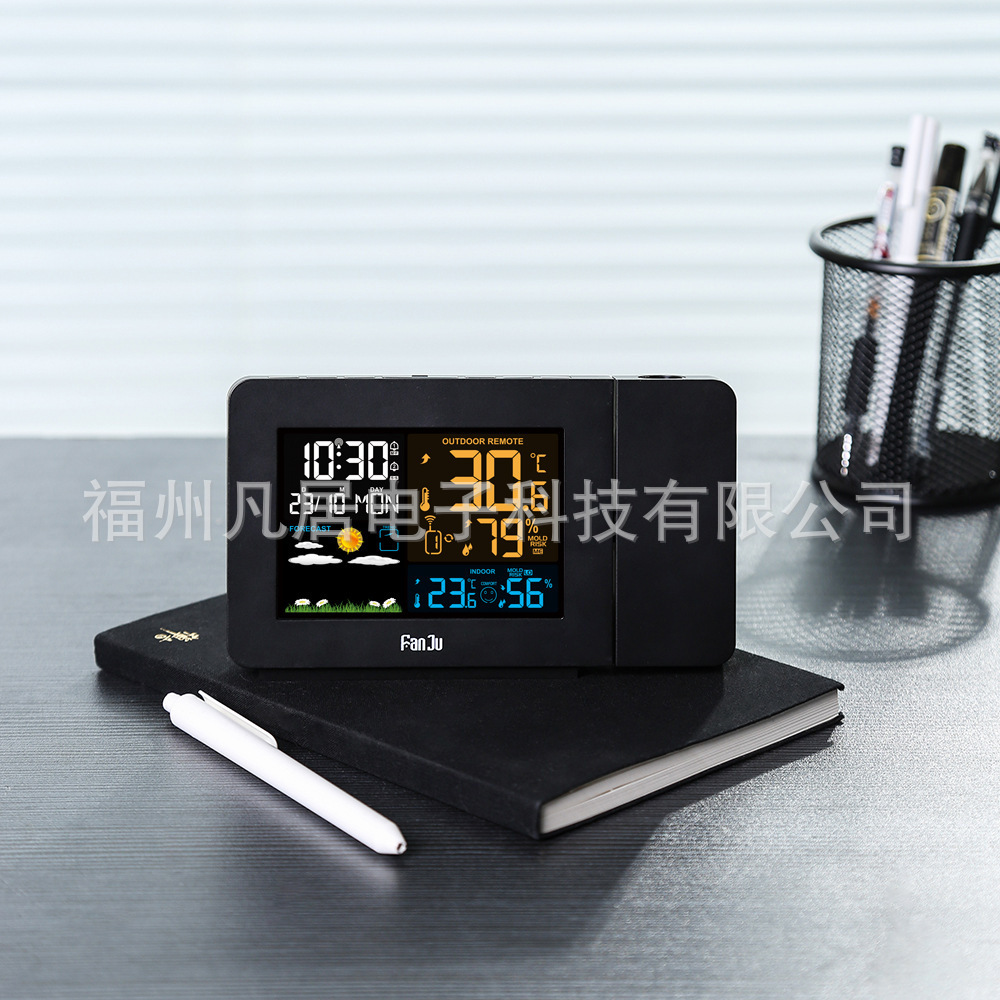 Hot Sale New Arrive Projection And 180 Switch Digital Projection Alarm Clock With Outdoor Sensor Electronic Desktop Clock