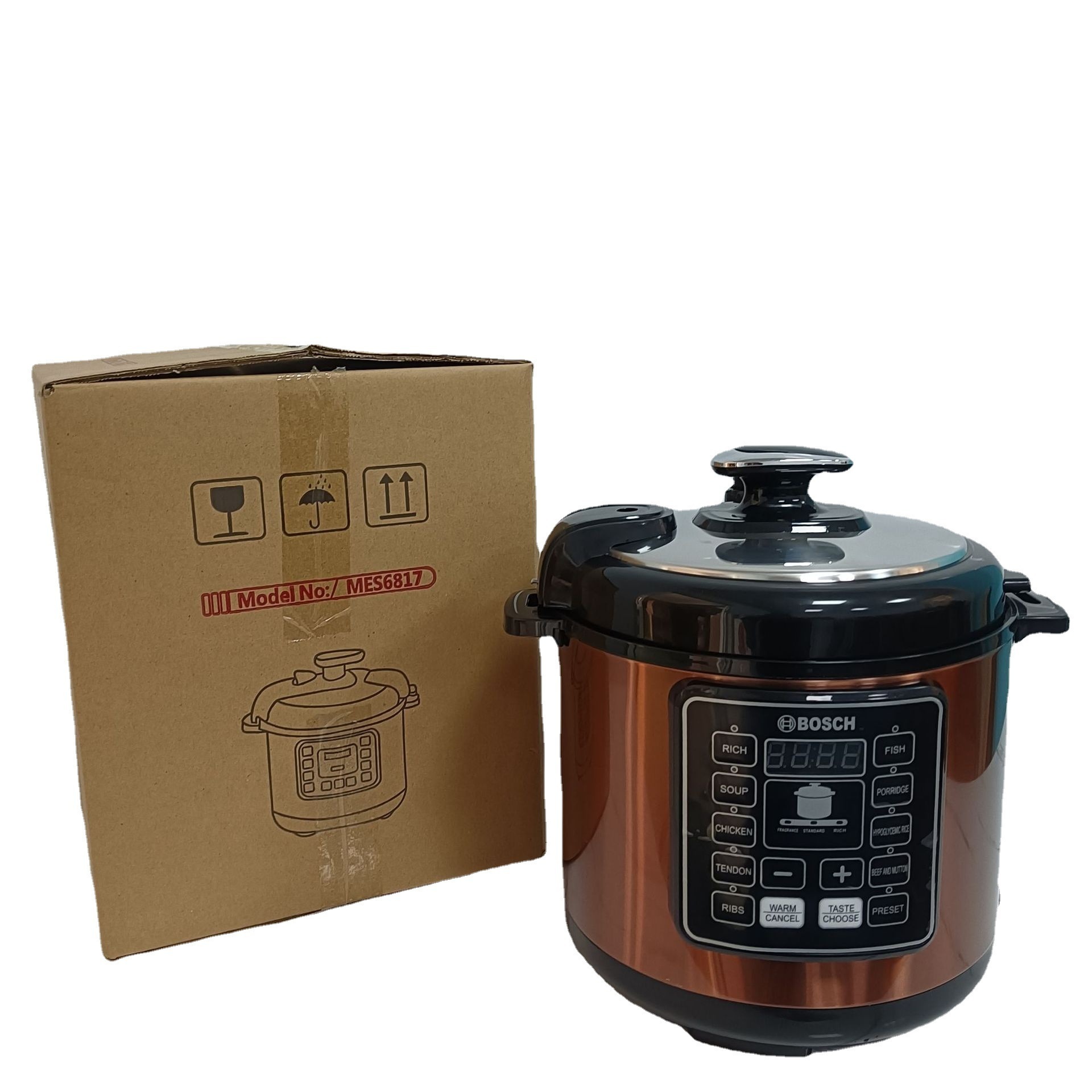 New Design Large Capacity 5L Electric Pressure Rice Cookers Hot Selling 900w Stainless Steel Rice Cookers