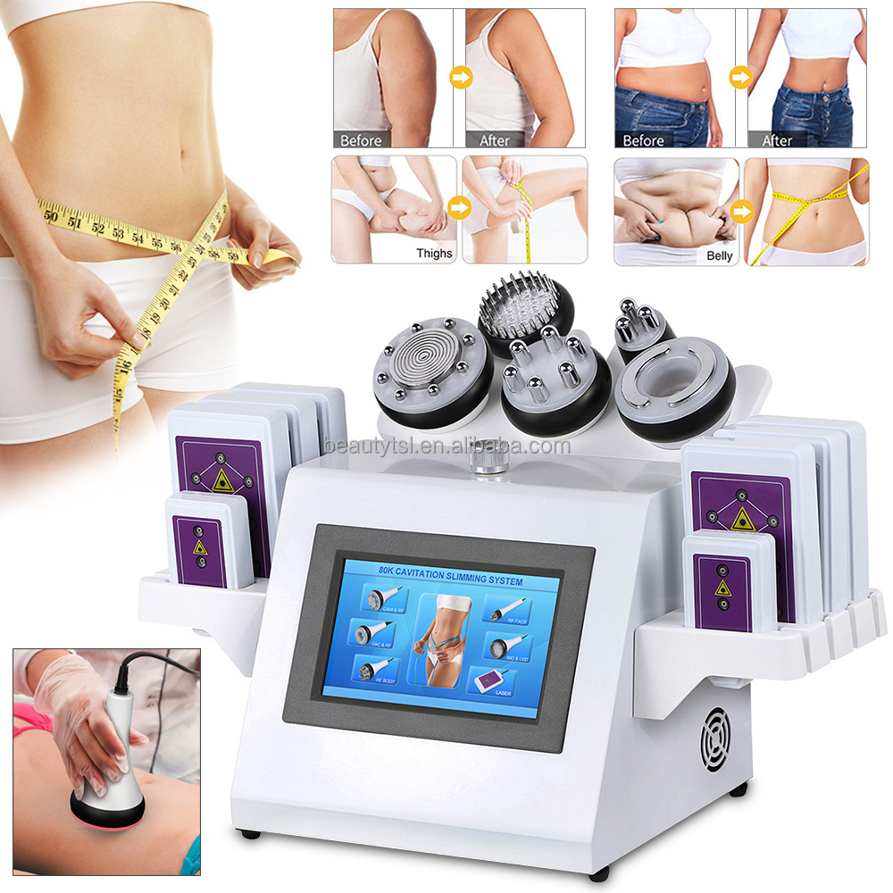 7 in 1 rf cavi lipo 80k cavitation vacuum therapy massage body shaping cavitation rf beauty machine