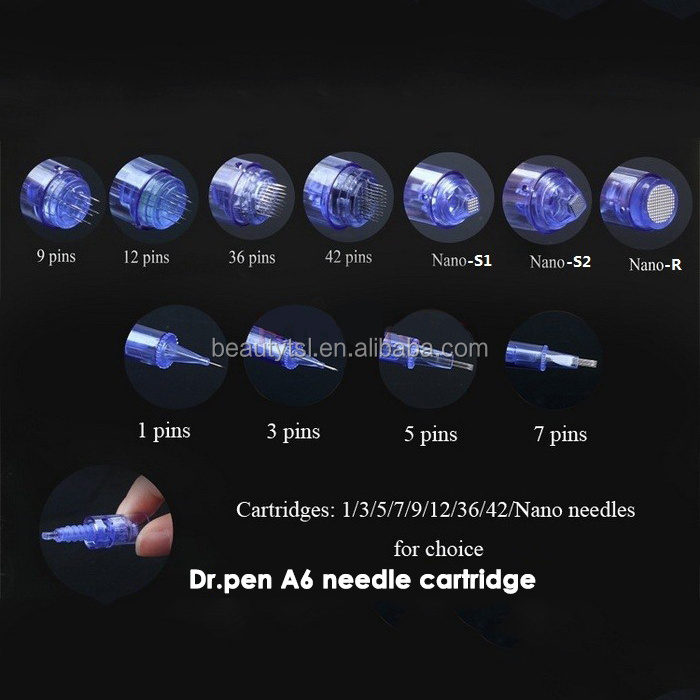 Tip 1/3/5/7/9/12/24/36/42 pin nano needle cartrige needle for dr pen A6 ultima kit