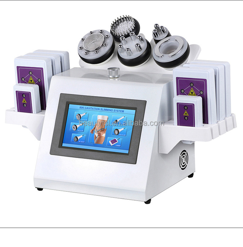 7 in 1 rf cavi lipo 80k cavitation vacuum therapy massage body shaping cavitation rf beauty machine