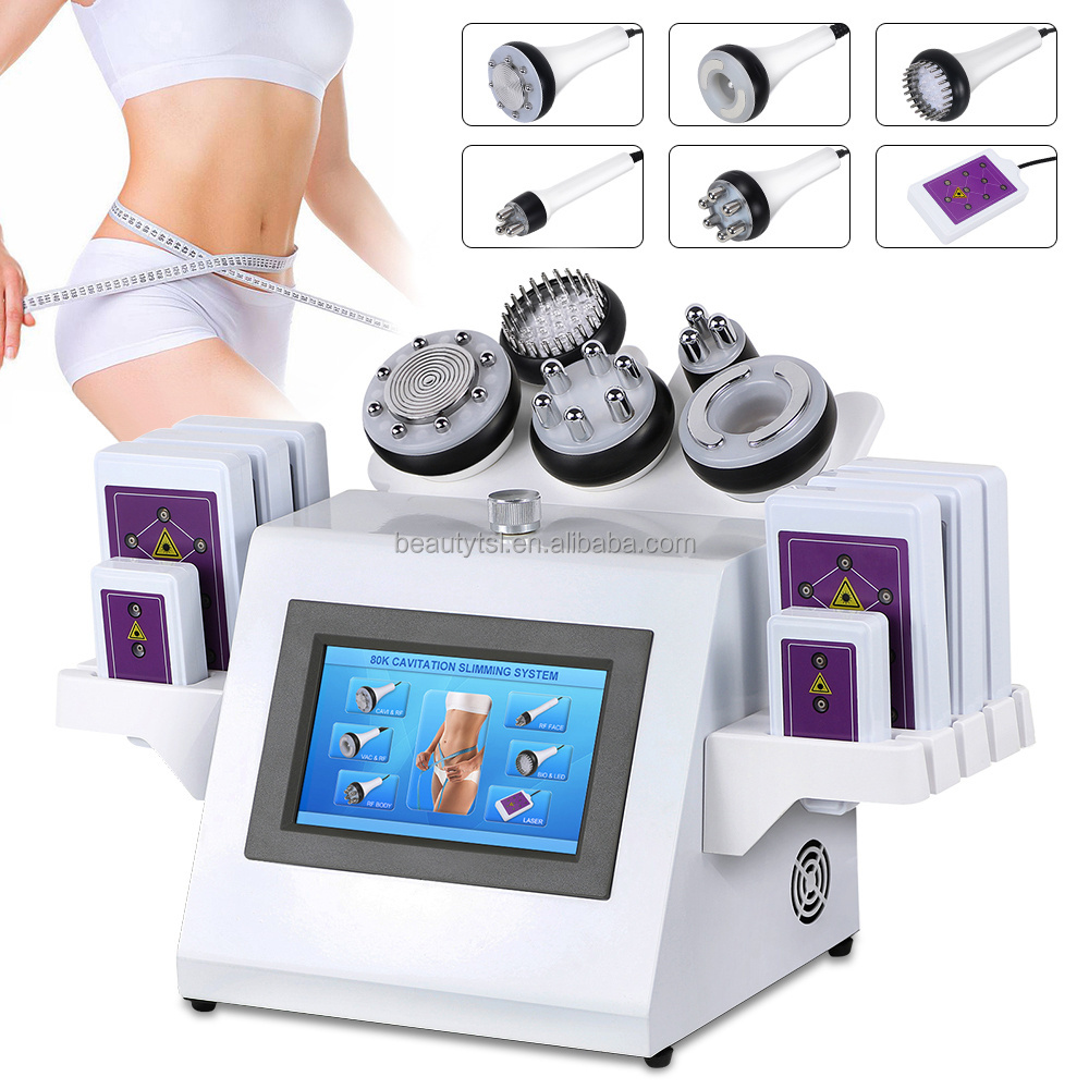 7 in 1 rf cavi lipo 80k cavitation vacuum therapy massage body shaping cavitation rf beauty machine