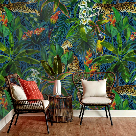 Removable Peel and Stick Art Mural Peel and Stick Flora Wall Fabric Peel and Stick Custom Design