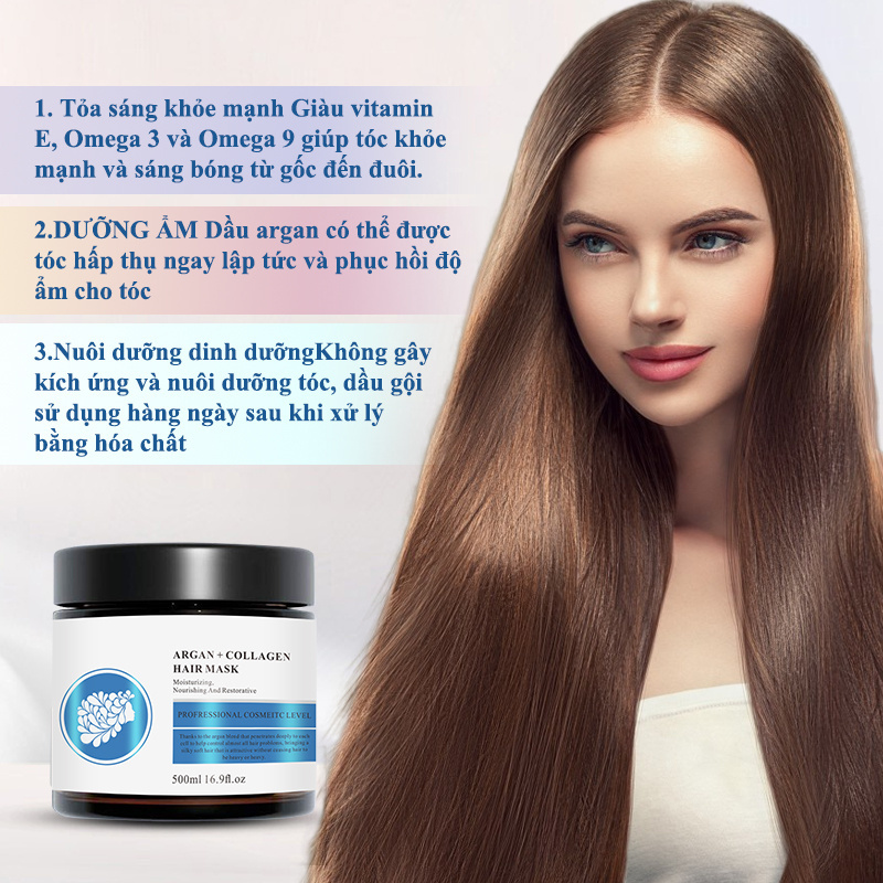 Glozara Professional Salon Bio Keratin Repair Hair Treatment Hydrating Collagen Argan Oil Hair Mask