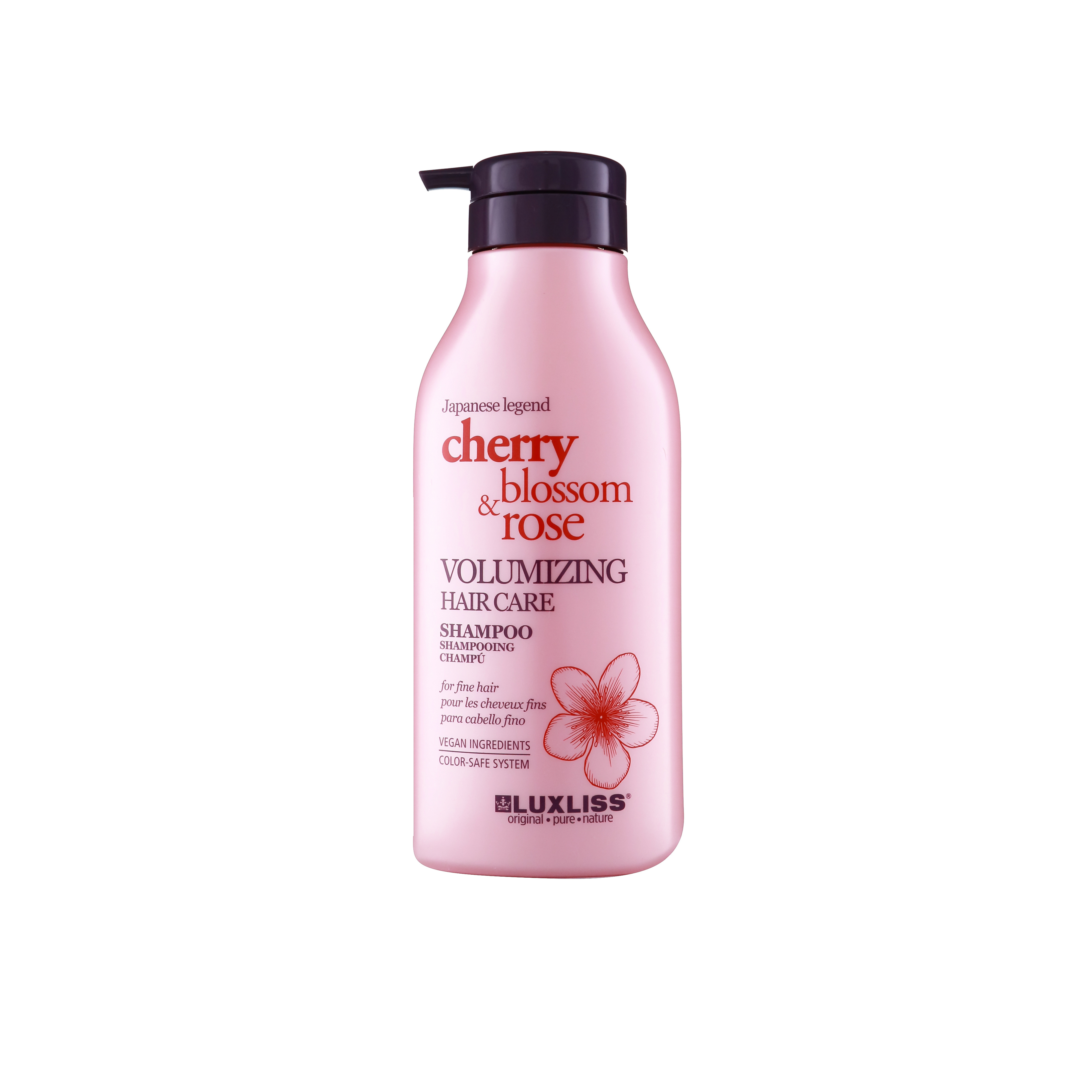 LUXLISS Japanese legend cherry blossom & Rose oil Volumizing Hair Care Shampoo