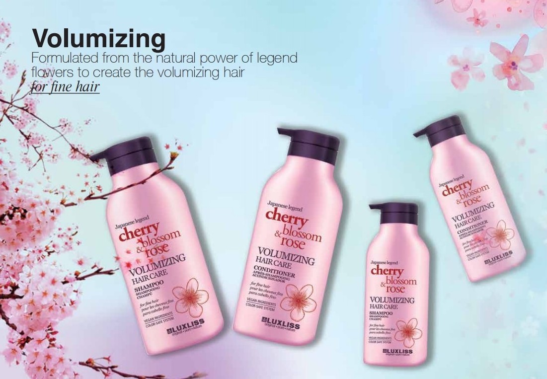 LUXLISS Japanese legend cherry blossom & Rose oil Volumizing Hair Care Shampoo