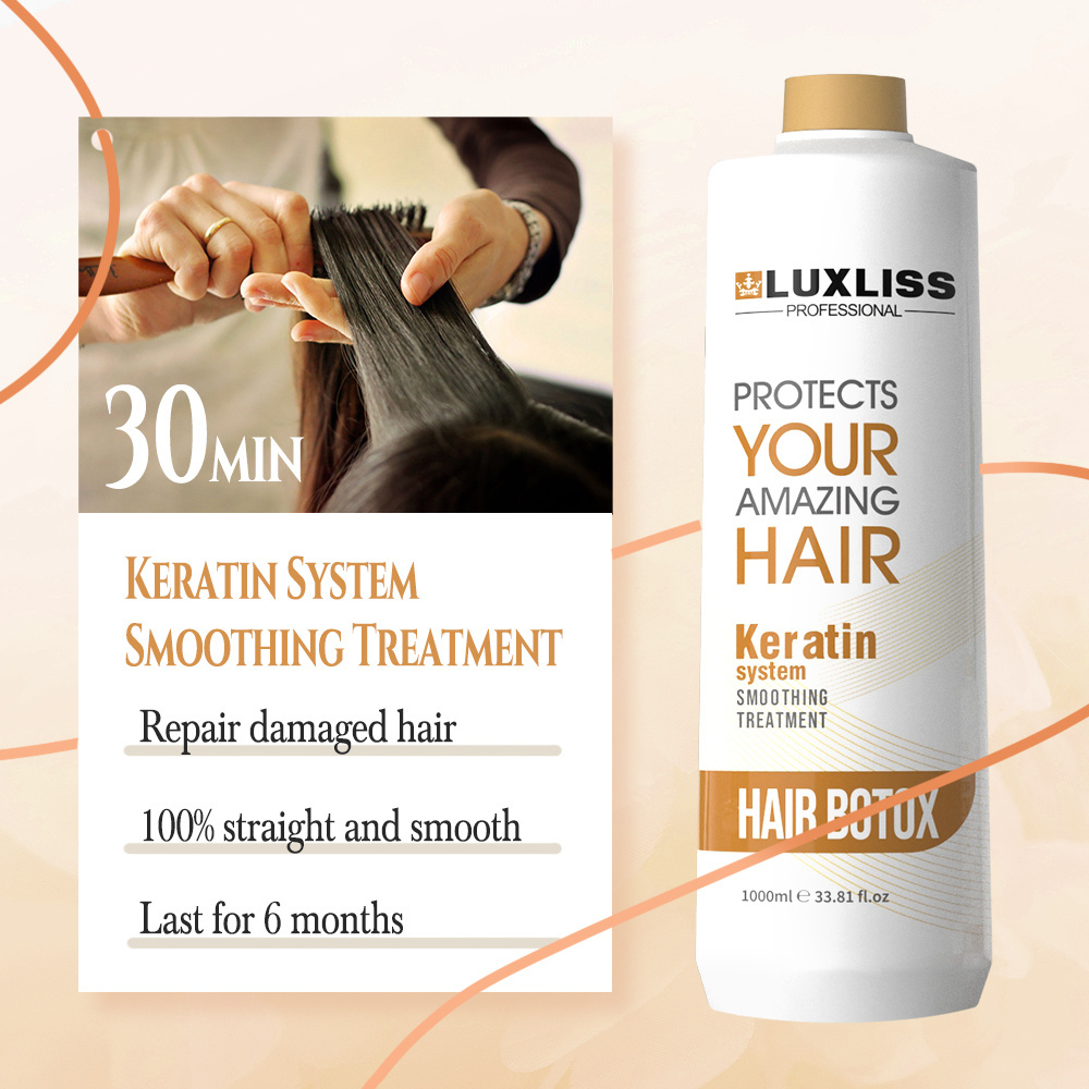 Luxliss Keratin Hair Botox Nano Treatment for Nanoplastia Hair Treatment Repair Damaged Brazilian Keratin StraighteningTreatment