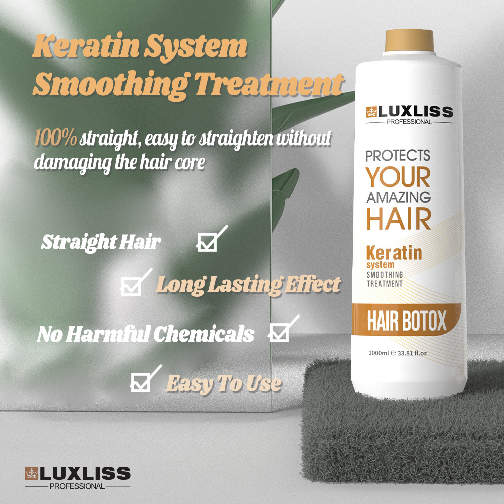 Luxliss Keratin Hair Botox Nano Treatment for Nanoplastia Hair Treatment Repair Damaged Brazilian Keratin StraighteningTreatment