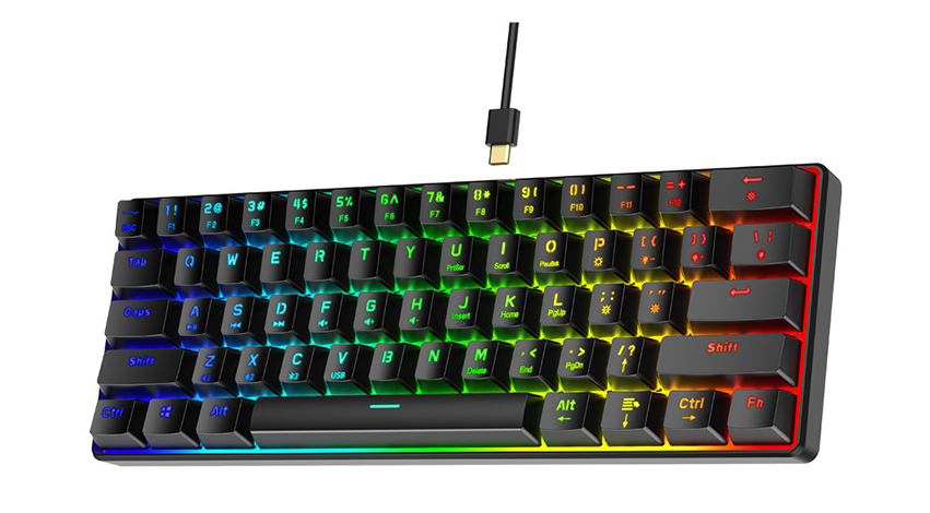 Gaming Mechanical RGB Keyboard Wired Black Red Blue Brown Switch For Gaming