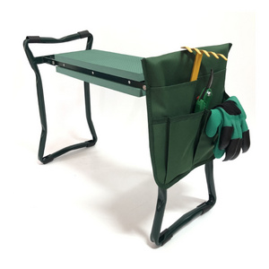 Gardening gift portable garden kneeler aand seat ,foldable garden bench stool with soft kneeling pad