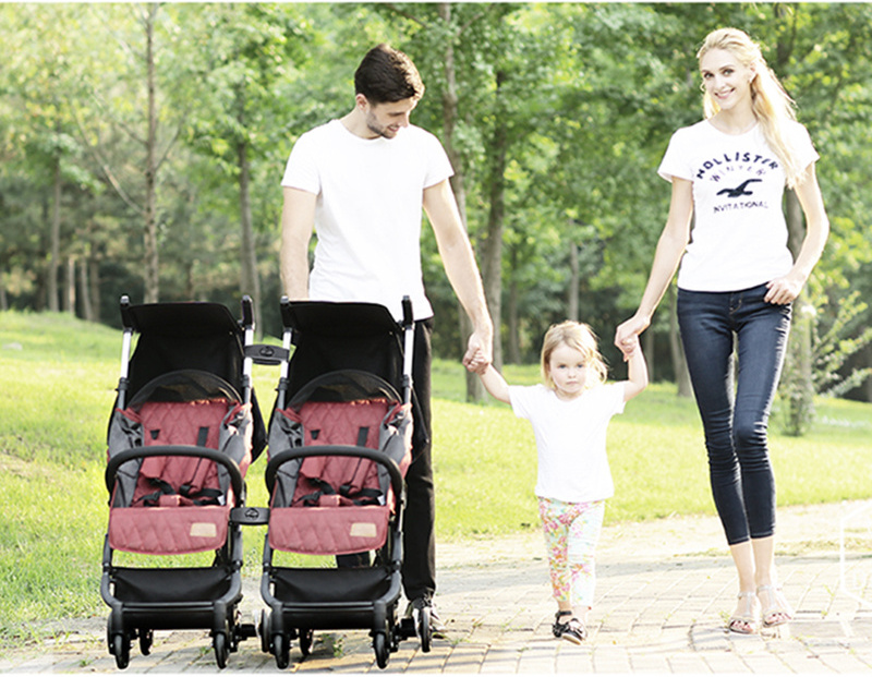 2018 newborn twin stroller double side by side baby stroler carriage easy go kids stroller jogger