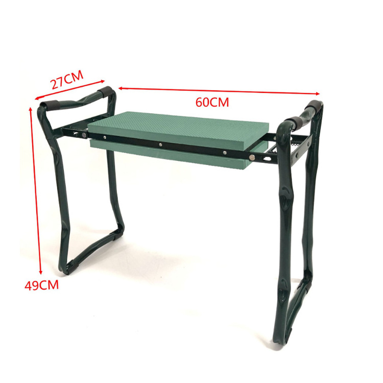 Gardening gift portable garden kneeler aand seat ,foldable garden bench stool with soft kneeling pad