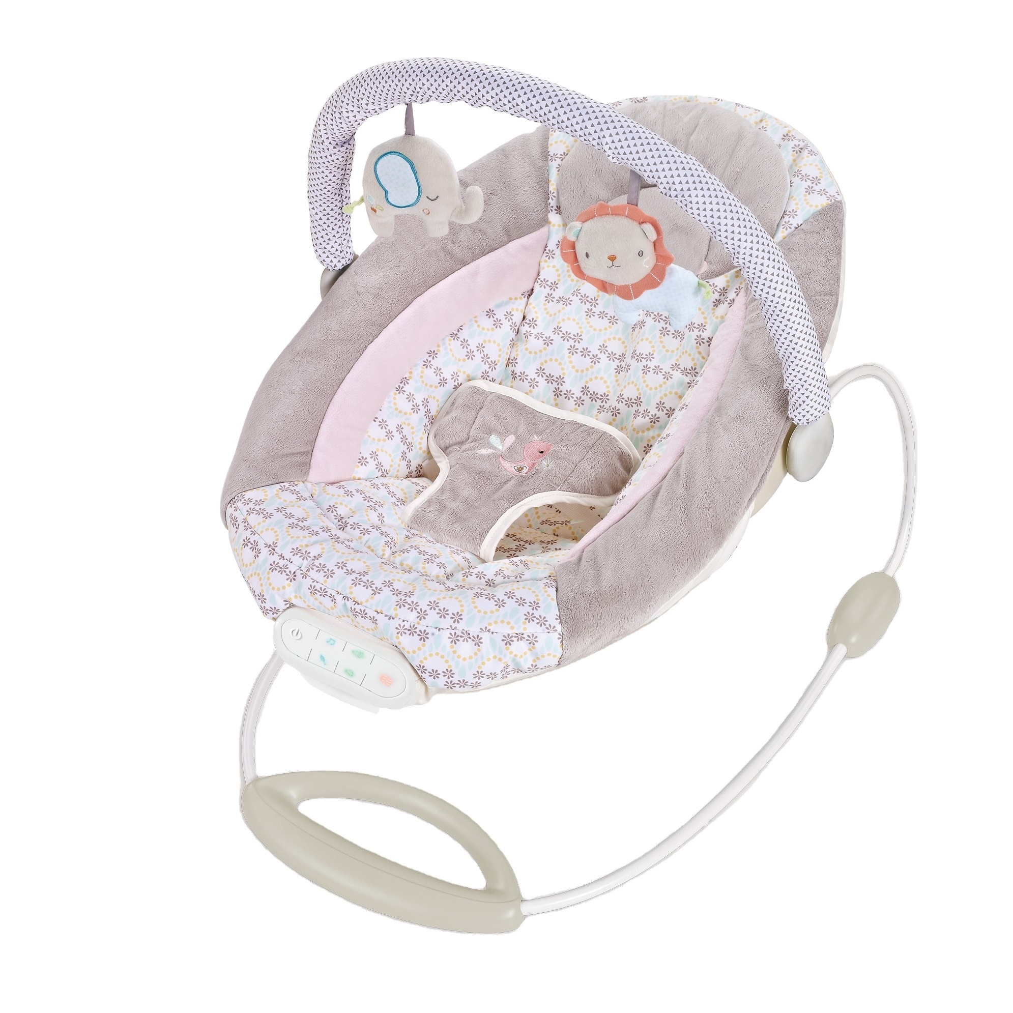 2 in 1 Baby Swing and Bouncer for Infants, Portable Newborn Rocker with 5 Speed Sway Music Timing 1Toy Remote Control