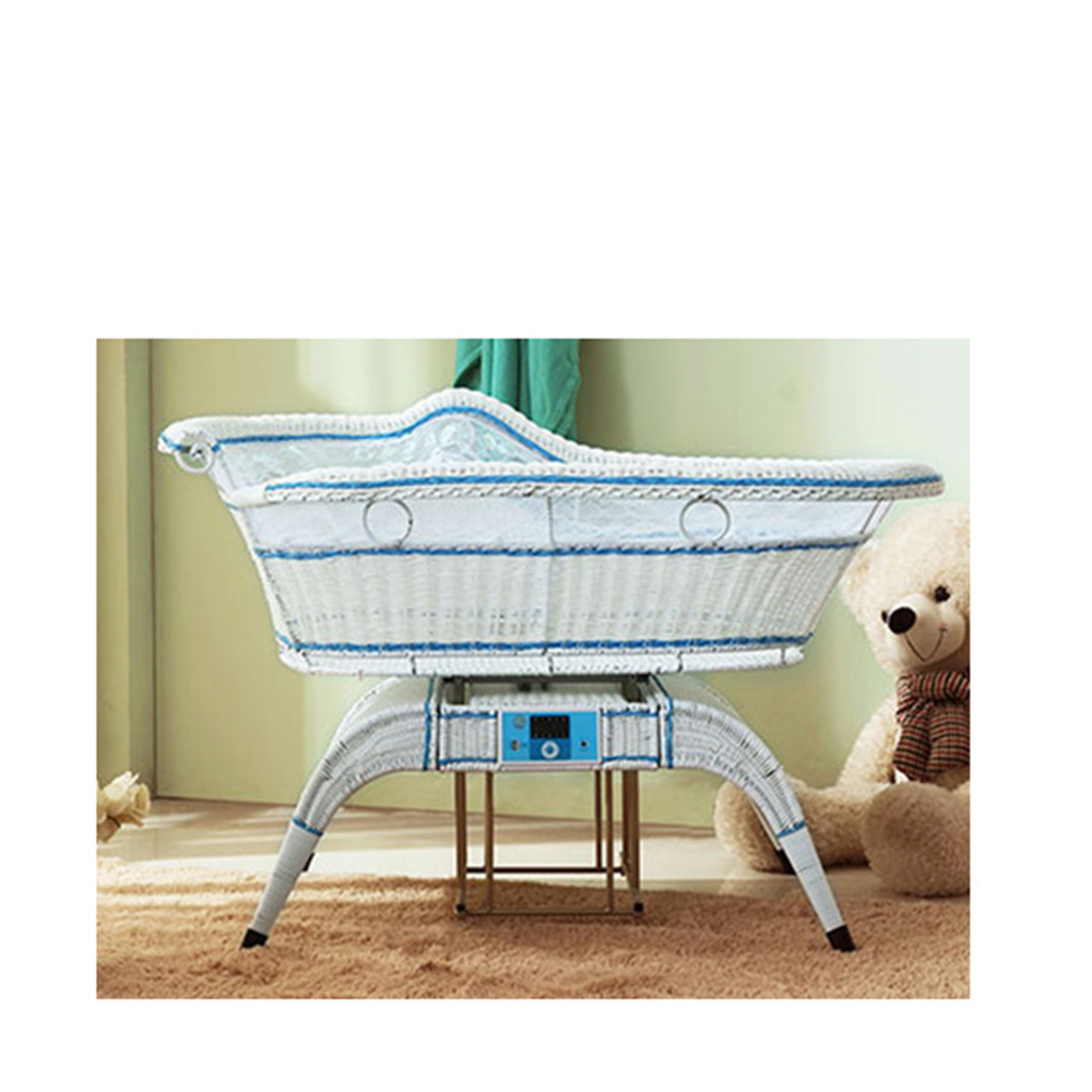 luxurious baby rattan bed supplier kids electric summer cradle wicker baby bed