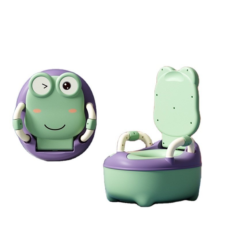 Factory Selling Directly use it for 0-6Y baby Simple and easy to clean child toilet,frog shaped toilet