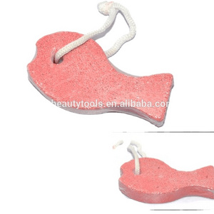 Fish Shaped Dead Skin Pumice Stones Pedicure Care Callus Cells Remover Foot Scrubber With Rope Pumice Stones