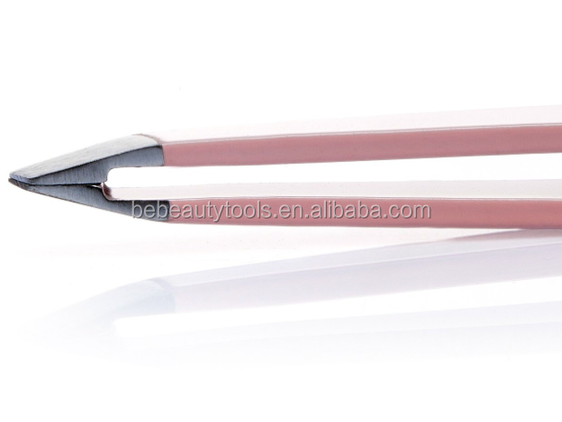 Bulk Export Pink Color Cosmetic Beauty Accurate Slant Tip Unwanted Facial Eyebrow Hair Plucking Shaping Scissor Tweezers