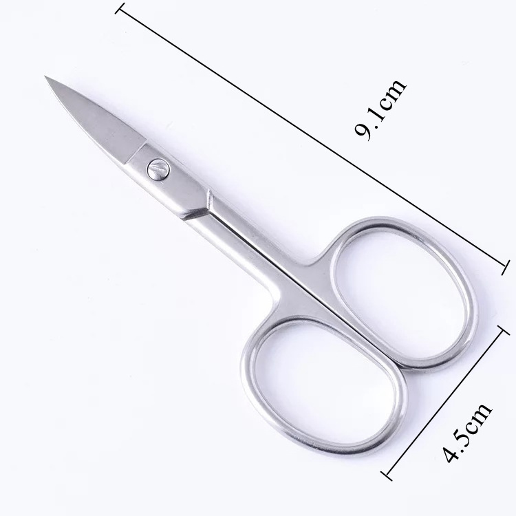 Curved Fine Tip Multi-purpose Surgical Stainless Steel Nail Cuticle Hair Cut Beauty Grooming Trimming Scissors