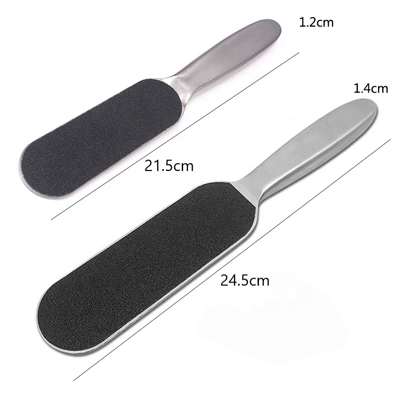 Professional Quality Stainless Steel Dual Sides Heavy Duty Sandpaper Pedicure Tool Dead Skin Callus Removal Foot Shaver Files