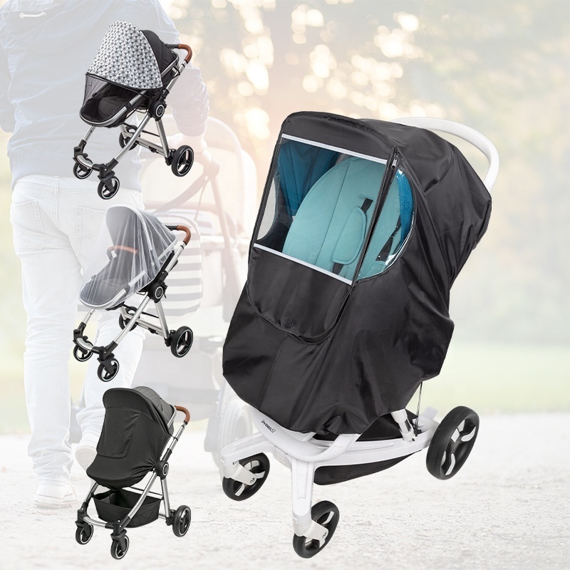 Waterproof Umbrella for Stroller Wind Dust Shield Cover Universal Baby Stroller Rain Cover