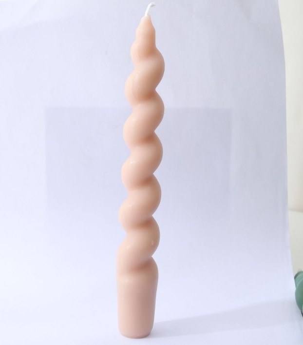 Simple modern twist swirl paraffin wax dinner candle,Spell colored candle stick twisted candle stick for Home Decor