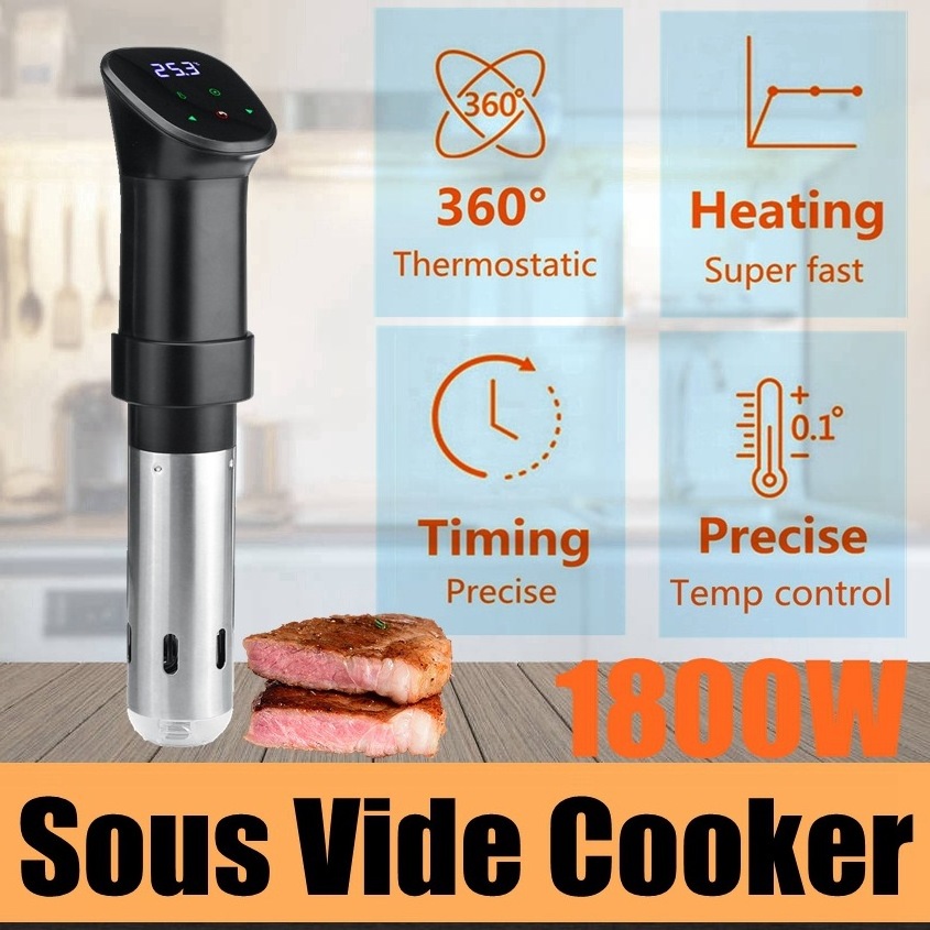 1800W High Quality Sous Vide Accurate Temperature Setting and Digital Timer Slow Cooker for Home and Restaurant