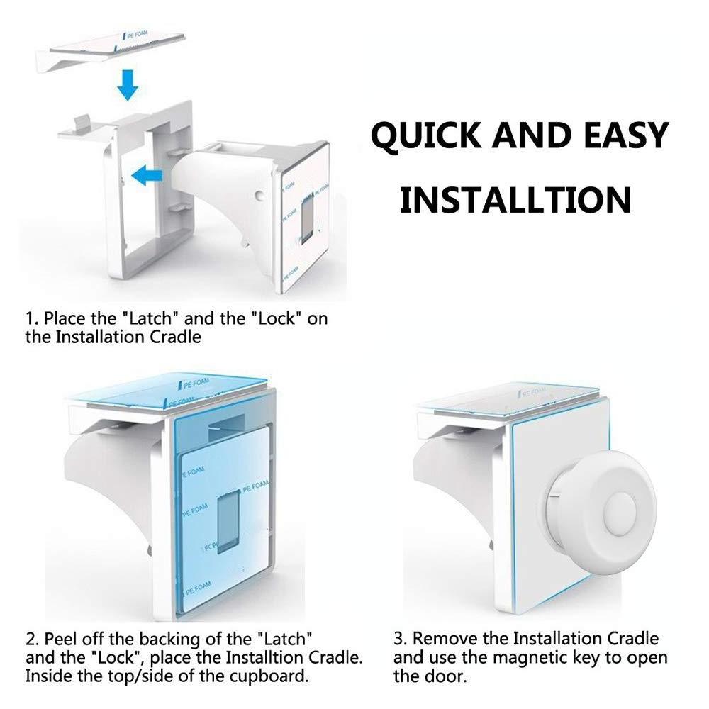 Quick And Easy Installation Child Magnetic Safety Drawer Cupboard Hidden Cabinet Door Baby Proof Lock