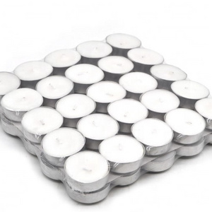 100pcs pack 4hours burning home decor paraffin wax made white tealight candle,Unscented Tea lights 100/Pk White tealight candles