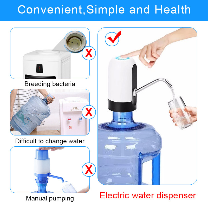 2023 Top Seller Water Dispenser Pump Drinking Portable Freestanding Desktop Hot Cold Automatic Electric Bottled For Kitchen