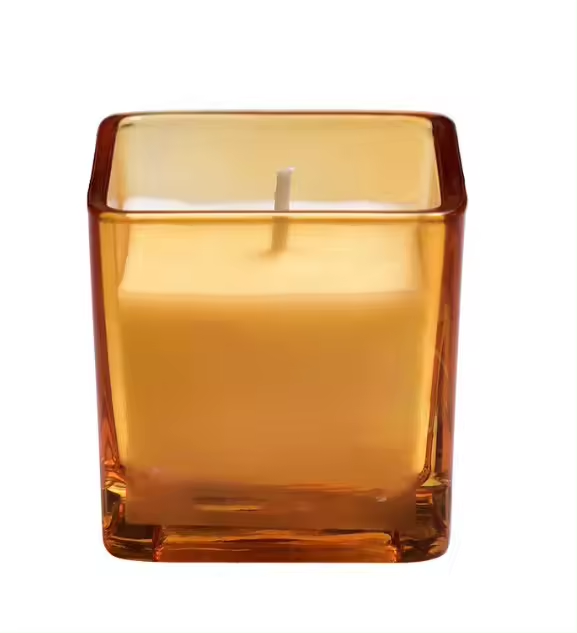 DIY Handmade Soy Wax Square Cup Aromatherapy Candle Creative Smokeless Plant Essential Oil Fragrance Candle