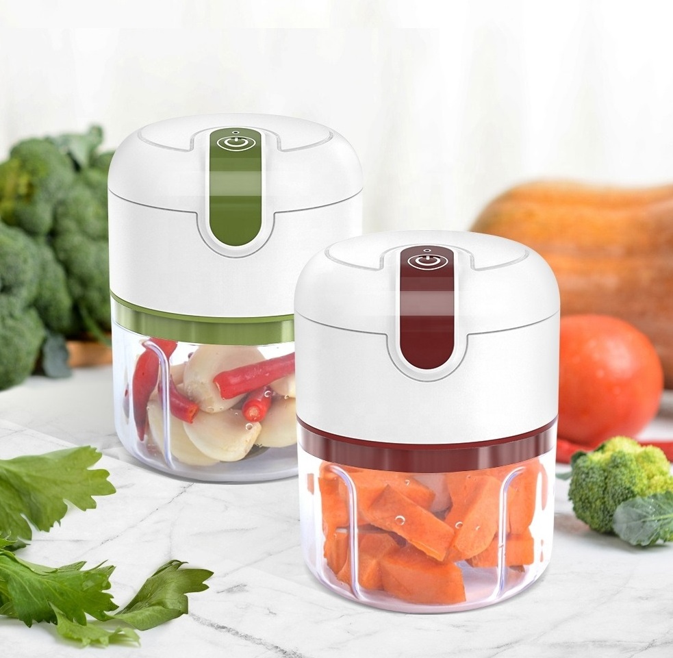 Kitchen Mini Electric Food Chopper Processor Garlic Onion Mincer Meat Grinder Cordless USB Charging Wireless Multifunctional