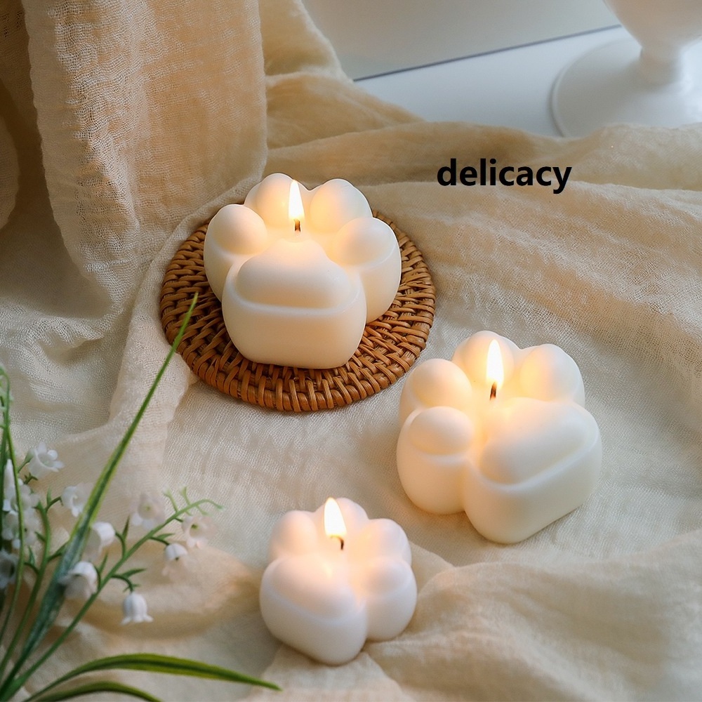 Cat Paws Cute Mini Scented Candles Aromatherapy Small Gift Home Decor Cube Soy Wax Candles