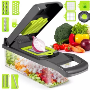 Amz Top Seller Kitchen 12 in 1 Multifunctional Food Dicer Mandoline Vegetable Slicer Onion vegetable Cutter Chopper