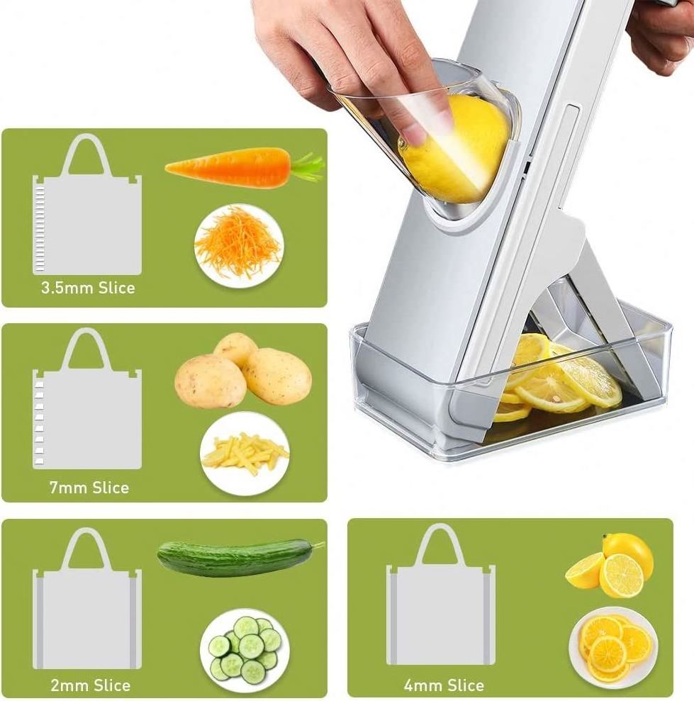 Mandoline Food Chopper Grater Julienne Mandoline Slicer Cutter with Container