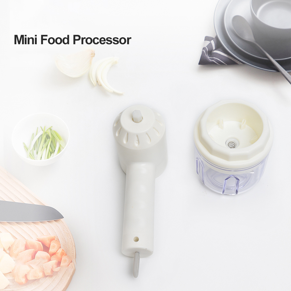 Rushed Mini Mixer Vegetable Cutter Set Garlic Chopper Mini Food Processor Electric 4 In 1 Handheld Cordless Kitchen Accessories