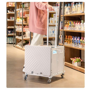 MU aluminium alloy collapsible carts folding shopping trolley price pink shopping trolley for elderly