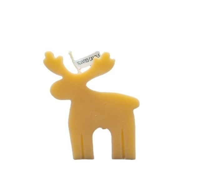 Animal Modeling Christmas Elk Candle Flat Christmas Deer Atmosphere Arrangement Creative Gift Fragrance Candle