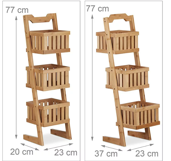 Wholesale 3 Tier Bamboo Bathroom Rack Organizer for Bathroom Accessories Storage