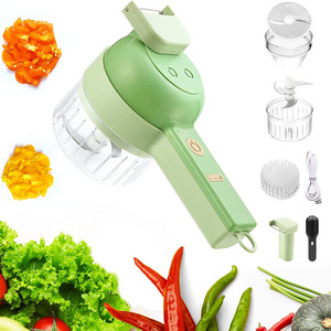 2023 Kitchen Gatling Vegetable Chopper Cutter Grater 4-In-1 Machine Vegetable Veggie Scissors Food Salad Onion Electric Smart