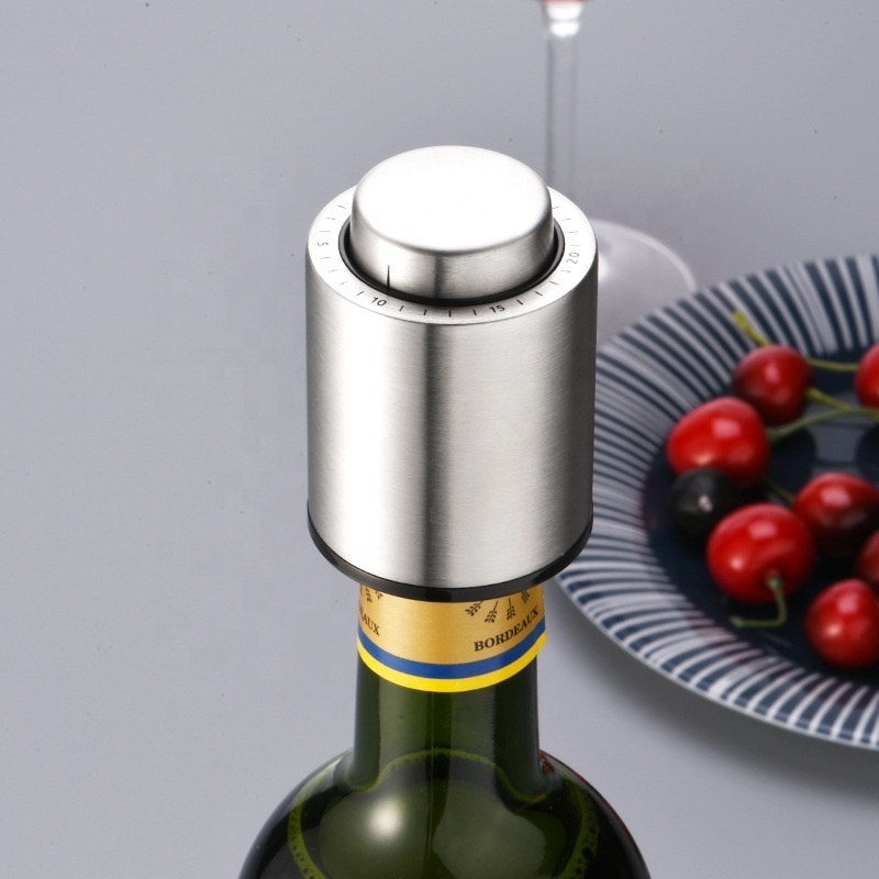 Hot selling OEM Stainless Steel Preserver Pump Sealer Bar Red Wine Vacuum Sealed Wine Bottle Stopper